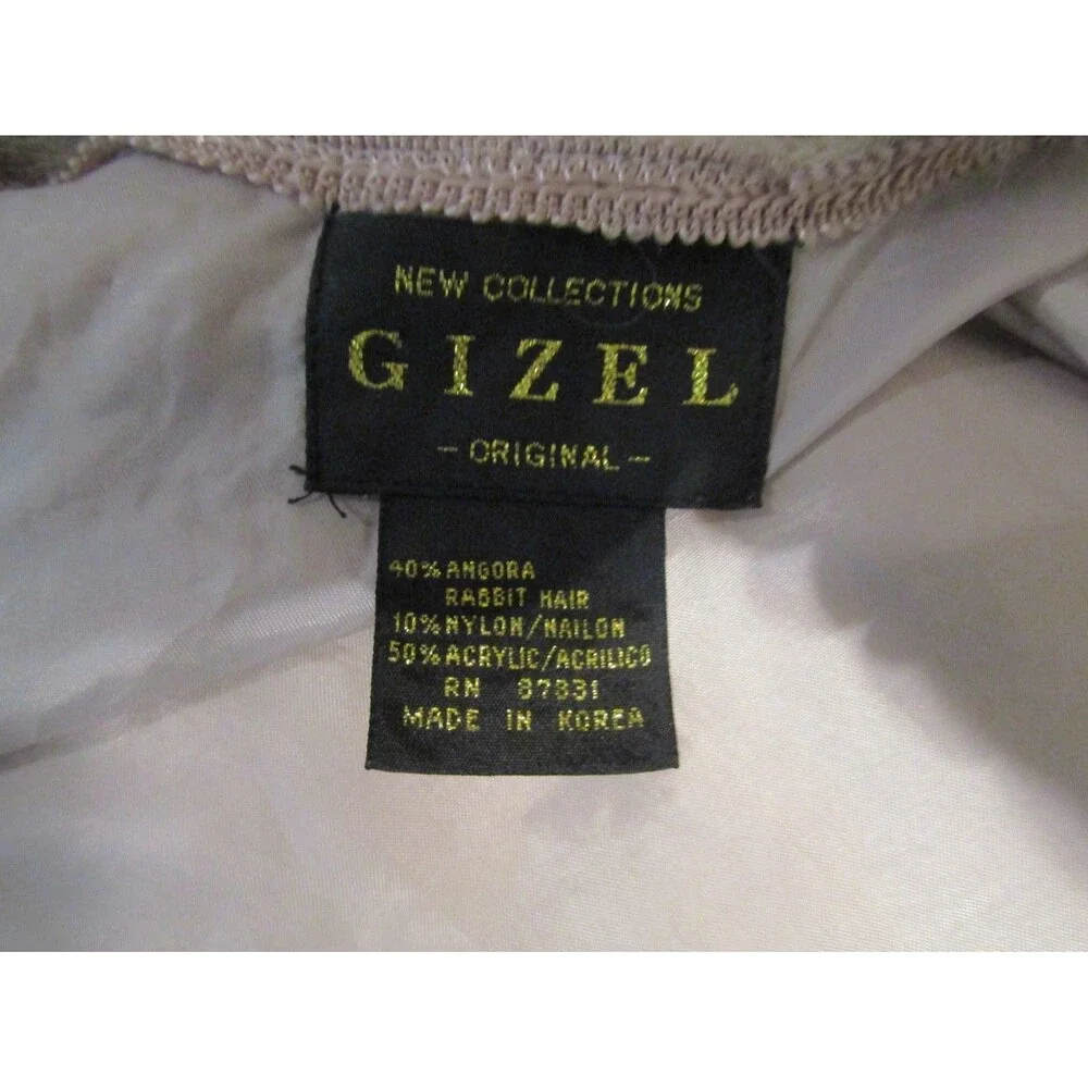 Vintage Gizel Angora Pearl Embroidered Cardigan L XL Cottagecore Luxe Korea